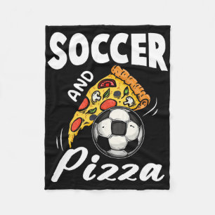 Soccer And Pizza Shirt Funny Pizza Lover Sports Gi Fleece Blanket