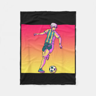 Soccer Anime Boy Japanese Otaku Weeb  Fleece Blanket