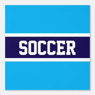 SOCCER Athletic Navy Azure Blue White Stripes Wallpaper