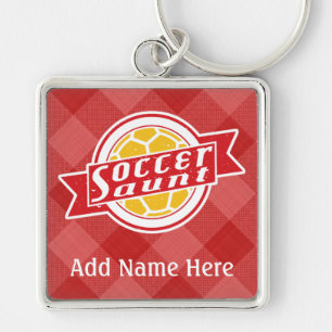 Soccer Aunt Customisable Keyring