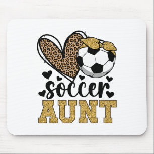 Soccer Aunt Heart Soccer Auntie Of A Soccer Player Mouse Pad