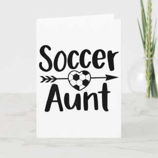 Soccer Aunt Heart Sport Lover Auntie Mother's Day  Card