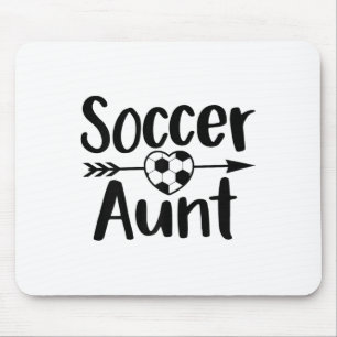 Soccer Aunt Heart Sport Lover Auntie Mother's Day Mouse Pad