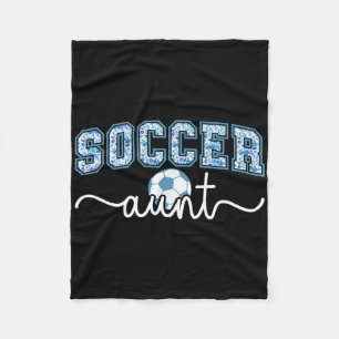 Soccer Aunt Proud Aunt Of A Soccer Player Auntie Fleece Blanket