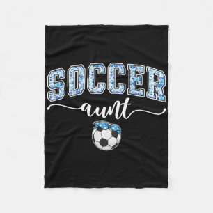 Soccer Aunt Proud Aunt Of A Soccer Player Auntie _ Fleece Blanket