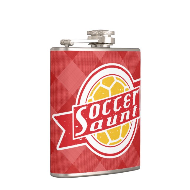 Soccer Aunt Stainless Steel Hip Flask (Right)