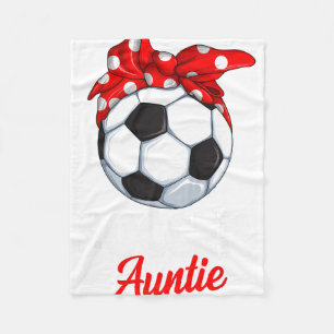 Soccer Auntie Aunt Women Fleece Blanket