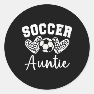 Soccer Auntie Matching Family Soccer Classic Round Sticker