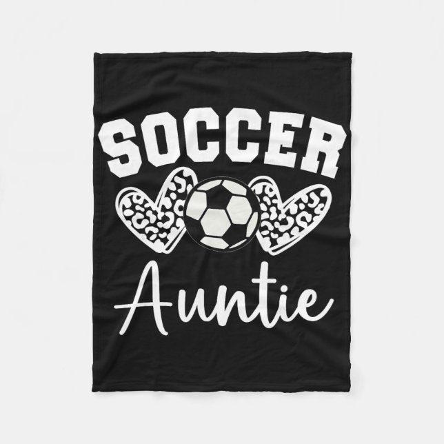 Soccer Auntie Matching Family Soccer  Fleece Blanket (Front)