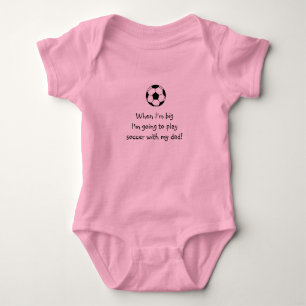 Soccer baby - pink bodysuit