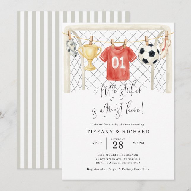 Soccer Baby Shower Invitation (Front/Back)