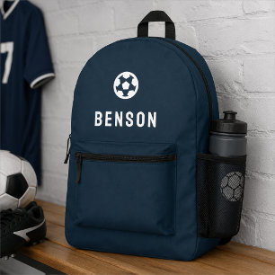 Soccer Backpack Player Name Sports Kit Bag