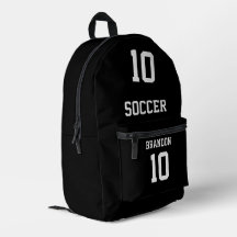soccer backpacks black personalised player gol