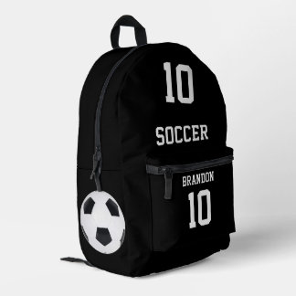 soccer backpacks black personalised player gol