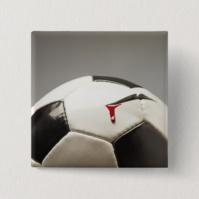 Soccer ball 3 15 cm square badge (Front)