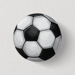 Soccer Ball 3 Cm Round Badge