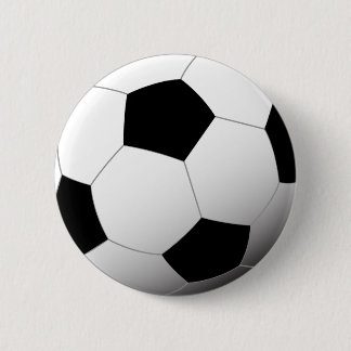 Soccer Ball 6 Cm Round Badge