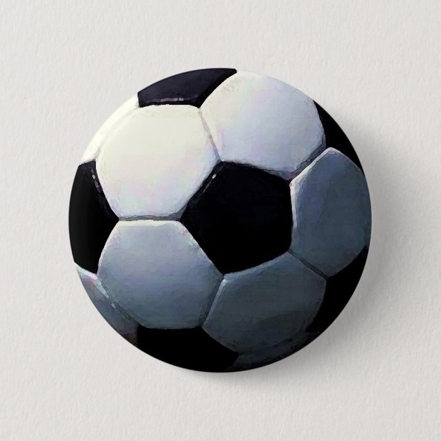 Soccer Ball 6 Cm Round Badge (Front)