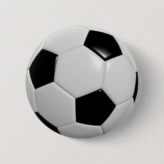 Soccer Ball 6 Cm Round Badge
