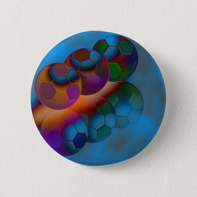 Soccer Ball 6 Cm Round Badge (Front)