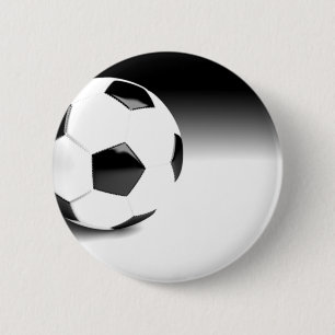 Soccer Ball 6 Cm Round Badge
