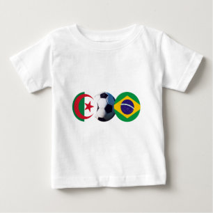 Soccer Ball Algeria & Brazil Flags The MUSEUM Zazz Baby T-Shirt