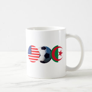 Soccer Ball Algeria & USA Flags The MUSEUM Zazzle Coffee Mug