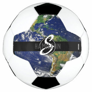 Soccer Ball American Flag Earth Monogram HAMbyWG