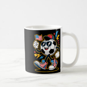 Soccer Ball American Flag Sungles Boys Gen Alpha 2 Coffee Mug