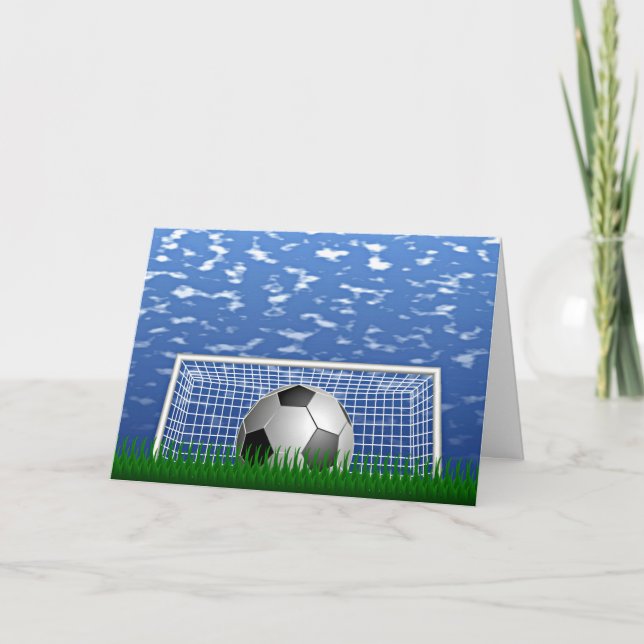 Soccer ball and net, popular design, card (Front)