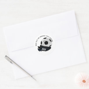 Soccer Ball and Shoe Classic Round Sticker