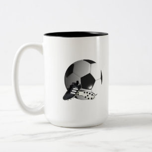 Soccer Ball And Shoes, Two-Tone Coffee Mug