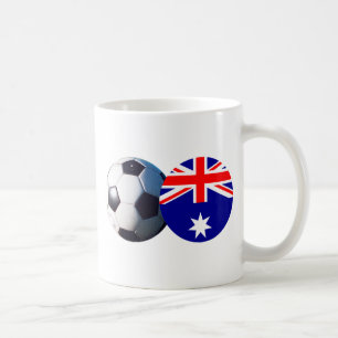 Soccer Ball & Australia Flag The MUSEUM Zazzle Coffee Mug