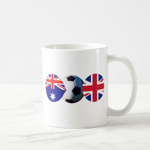 Soccer Ball Australia & UK Flag The MUSEUM Zazzle Coffee Mug