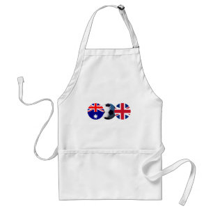 Soccer Ball Australia & UK Flag The MUSEUM Zazzle Standard Apron
