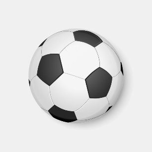 Soccer Ball Black and White Classic Magnet
