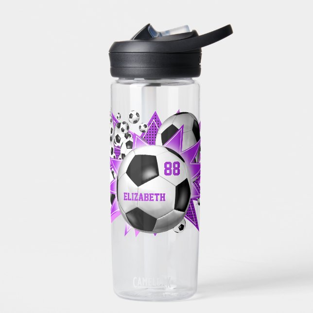 Soccer Ball Blowout Girls soccer accessories Water Bottle (Left)