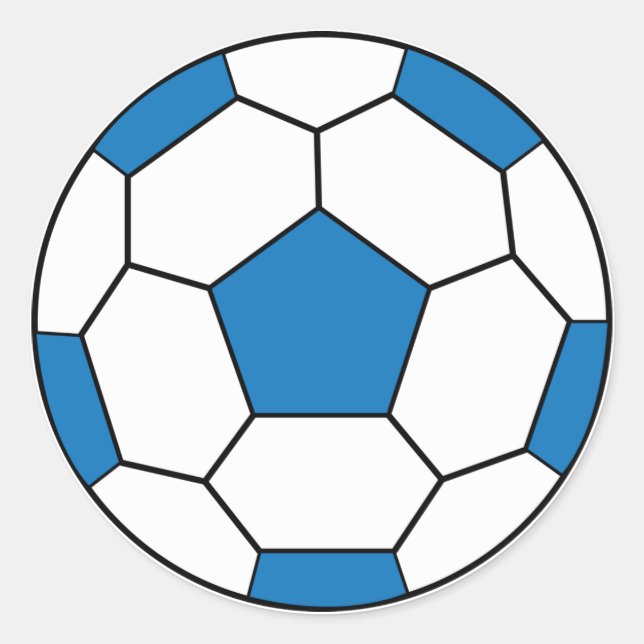 Soccer Ball Blue Sticker (Front)