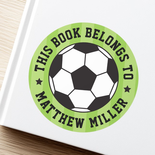 Soccer ball bookplate book label (Soccer ball bookplate book label)