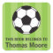 Soccer ball bookplate sticker/book label for kids