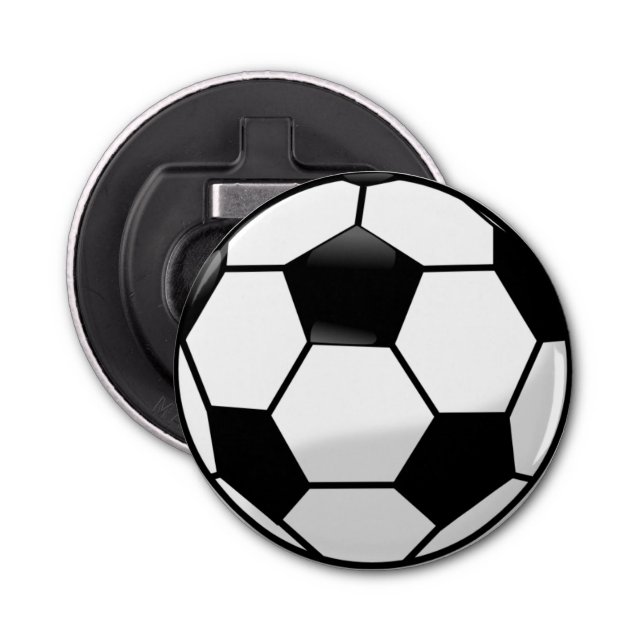 Soccer Ball Bottle Opener Fridge Magnet (Front)