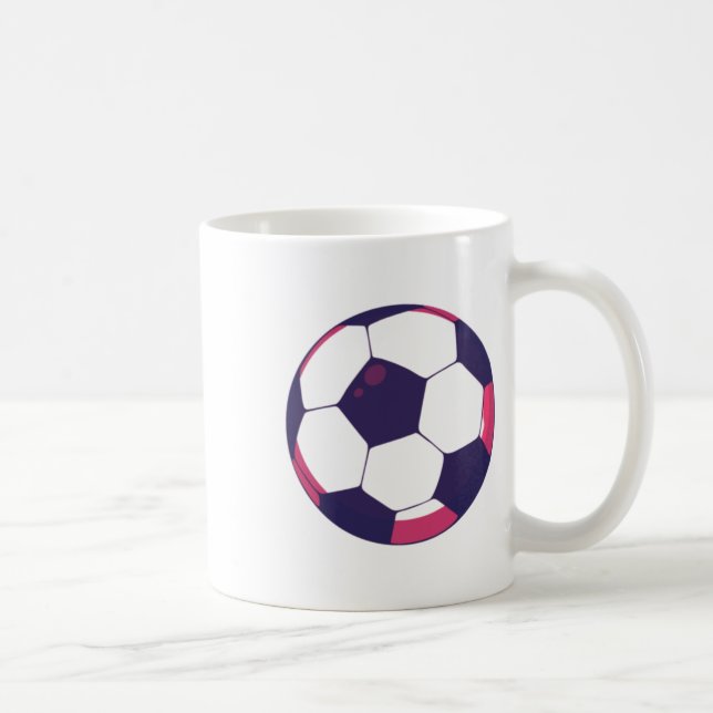Soccer Ball Boxy  Coffee Mug (Right)