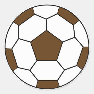 Soccer Ball Brown Sticker