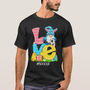 Soccer Ball Bunny Ears Eggs Costume Easter Day Gif T-Shirt