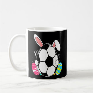 Soccer Ball Bunny Ears Eggs Easter Day Rabbit Coffee Mug