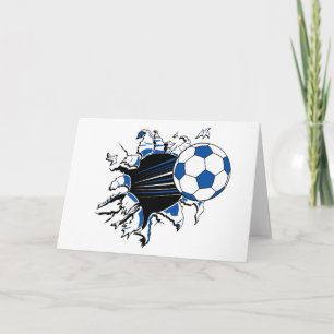 Soccer Ball Burst Card