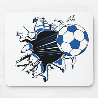 Soccer Ball Burst Mouse Pad