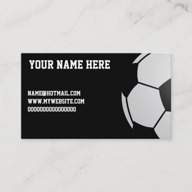 Soccer Ball Business Card (Front)