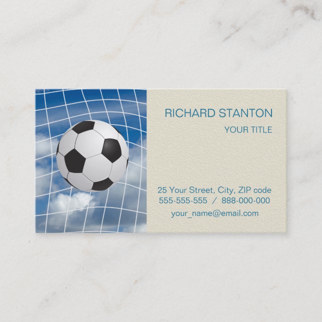 Soccer ball business card (Front)