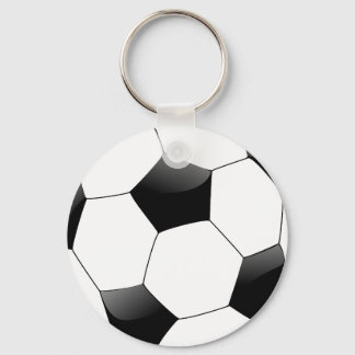 Soccer Ball Button Keychain